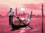 Розовое отражение солнца Венеции