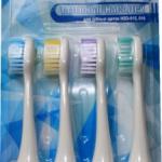 Комплект насадок средней жесткости к зубной щетке HSD-015 (4 шт), упаковка блистер, белые