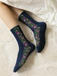 Женские носки в стиле ретро с цветочным узором