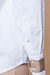 Блузка из ткани с плетеной фактурной полосой,  манжетами с репсовой лентой и эффектной спинкой., D29.646