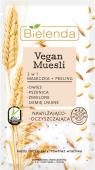 BIELENDA VEGAN MUESLI 2 в 1 увлажняющая маска+очищающий пилинг скраб пшеница+овёс + льняное семя 8 г