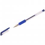 Ручка гелевая OfficeSpace синяя, 0,5 мм, грип, GLL10_1329