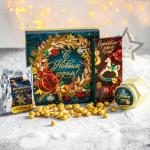 Подарочный набор «Волшебства»: чай 50 г, шоколад с клюквой 85 г, крем-мёд хлопковый 120 г, арахис в глазури 100 г