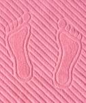 Коврик для ног, махровая ткань, хлопок 100% (Светло-розовый)