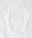 Коврик для ног, махровая ткань, хлопок 100 % (Белый)