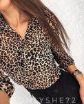Рубашка Женская 3003 "Леопард" Коричневая
