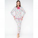 Женская пижама арт. 679/1-3, бело-розовая