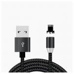 USB кабель  Apple lightning  L600 Magnetic (черный) тех.уп. 117020