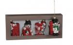 Елочные игрушки Снеговики , набор из 4-ех "NOEL" Christmas House 27x10 см.