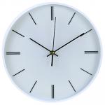Часы настенные "Белый день" д29,5х4 см, мягкий ход, циферблат белый, пластм., белый (Китай)