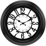 Часы настенные "Астурия" д35х4,5 см, мягкий ход, циферблат белый, пластм. черный (Китай)