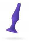 Анальная втулка   M, Силикон, Фиолетовый, 12,5 см