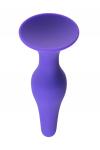 Анальная втулка   M, Силикон, Фиолетовый, 12,5 см