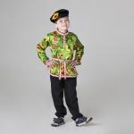 Карнавальная русская рубаха «Хохлома», атлас, картуз,р.36, рост 146 см, цвет зелёный