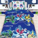 Комплект постельного белья 1.5 спальный с наволочкой 50*70 Transformers на синем купон