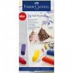 Пастель Faber-Castell "Soft pastels", 24 цв., мини, картон. упак., 128224