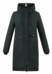 Пальто женское Аглая темно-зеленая плащевка (синтепон 300) С 0670