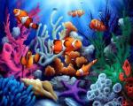 Яркие рыбки кораллового рифа