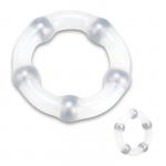 Белое кольцо с 5 шариками EF-T028-CLR