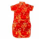 Платье красное детское (шелк) р-р 4 10-14-1-AKC
