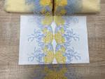 Вышивка на сетке AG-1215 желтый/голубой одуванчики (левая)