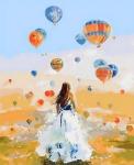 Девушка и парад воздушных шаров