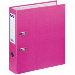 Папка-регистратор OfficeSpace, 70 мм, бумвинил, с карманом на корешке, розовая, 289635