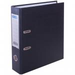Папка-регистратор OfficeSpace, 70 мм, бумвинил, с карманом на корешке, черная, 162580