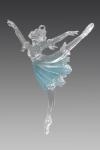 Украшение елочное Балерина в ассорт.цвет прозрачно-голубая(акрил)15,24 см.