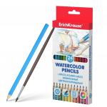 Акварельные карандаши шестигранные ErichKrause®  24 цвета с кисточкой