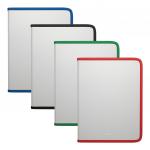 Папка для тетрадей на молнии пластиковая  ErichKrause® Diagonal Clear, с цветной молнией, A5+, ассорти  (в пакете по 4 шт.)