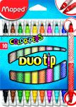 ФЛОМАСТЕРЫ MAPED COLORPEP'S DUO TIP ДВОЙНОЙ НАКОНЕЧНИК, 10ШТ, КАРТОННЫЙ ФУТЛЯР