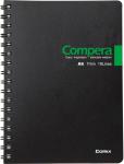 Comix Compera Bond блокнот A6 в линейку, на пружине, 50 листов, обложка черная / зеленая НОВИНКА