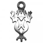 Амулет Серия Символы №06 Жаба Богатсва с монетой медицинская сталь SH
