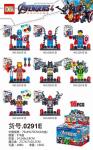 Kонструктор PIN BA 0291E-16 Super Heroes в упаковке 8 видов