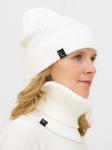 Комплект женский шапка+снуд Николь (Цвет белый)