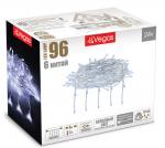 55019 VEGAS Электрогирлянда "Занавес" 96 холодных LED ламп, 6 нитей прозрачный провод, 1*2 м, 24 v /32/4