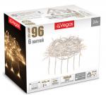 55018 VEGAS Электрогирлянда "Занавес" 96 теплых LED ламп, 6 нитей прозрачный провод, 1*2 м, 24 v /32/4