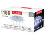 55078 VEGAS Электрогирлянда "Занавес" 156 холодных LED ламп, 12 нитей, контроллер 8 режимов, прозрачный провод, 1,5*1,5 м, 220 v /20