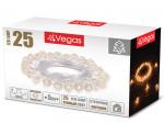 55083 VEGAS Электрогирлянда "Бриллианты" 25 теплых LED ламп, прозрачный провод, 5 м, 220 v /20