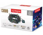 55070 VEGAS Электрогирлянда "Нить" 300 разноцветных LED ламп, контроллер 8 режимов, зеленый провод, 23 м, 220 v /20
