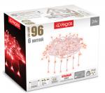 55021 VEGAS Электрогирлянда "Занавес" 96 красных LED ламп, 6 нитей прозрачный провод, 1*2 м, 24 v /32/4