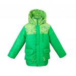 Куртка зимняя  зеленый луг+космос