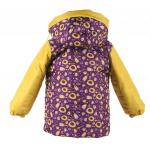 Куртка зимняя  фиолетовые монстры+желтый