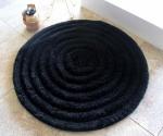 ROUND Круглый коврик для ванной (черный) D=90 cm, акрил