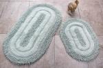MACARONI Комплект ковриков для ванной (мятный), (60*100 см. и 60*50 см), хлопок