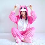 Пижама для взрослых Кигуруми Заяц розовый