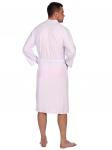 Белый махровый халат для мужчин