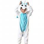 Пижама для детей Кигуруми Единорог бело-голубой