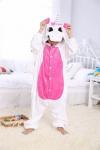 Пижама для детей Кигуруми Единорог бело-розовый
